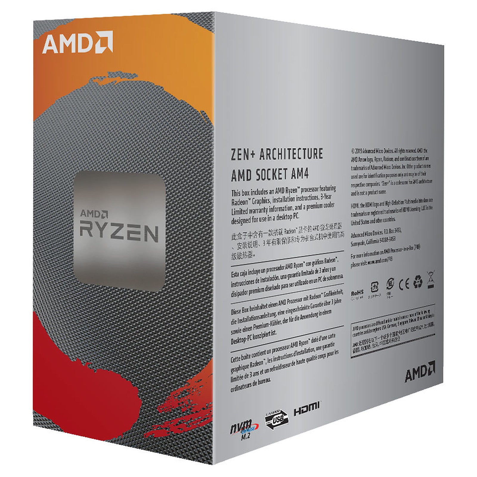 Processeur AMD Ryzen 3 3200G Socket AM4 Processeur AMD Ryzen 3 3200G Socket AM4